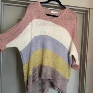 Love By Design Multicolor V-Neck Sweater